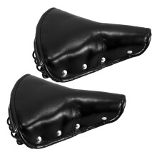 4Pièces Vintage Confort Suspension Ressorts PU Cuir Noir