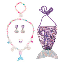 18Pièces Ensemble Bijoux Sirène Fille Pour Fêtes Et Jeux