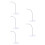 5Pièces Base Figurine Plastique Transparent Réglable Pour Présentation 9