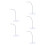 5Pièces Base Figurine Plastique Transparent Réglable Pour Présentation 4