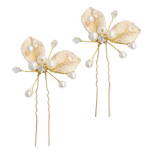 10Pièces Épingles Dorées Femme Et Perles Élégantes