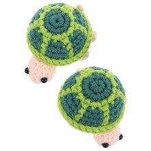 6Pièces Mini Tortues Tricotées Main Multicolores Soutien Et Décor