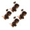 4Pièces Extensions À Clip Cravate Queue De Bouclée 6