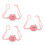 3Pièces Masque Nez Tricot Rose Chauffant Antivento Usage 7