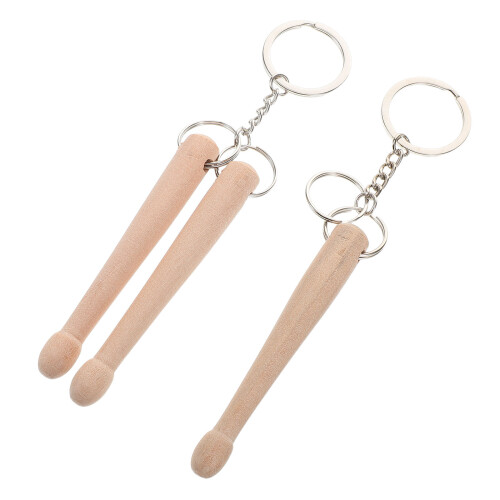 8Pièces Mini Baguettes Batterie Bois - Design Beige
