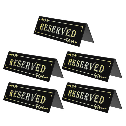 10Pièces Marqueurs Réservation Siège Mariage Noir Résistant 1