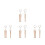8Pièces Mini Baguettes Batterie Bois - Design Beige 8