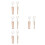 8Pièces Mini Baguettes Batterie Bois - Design Beige 5