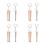 8Pièces Mini Baguettes Batterie Bois - Design Beige 4