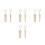 8Pièces Mini Baguettes Batterie Bois - Design Beige 9