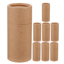 24Pcs Brown Cardboard Tubes with Tight Lids for Essential Oil Storage
