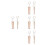 8Pièces Mini Baguettes Batterie Bois - Design Beige 3