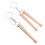 8Pièces Mini Baguettes Batterie Bois - Design Beige 2