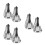 6Pièces Porte- Métalliques Argentées Usage Multiple 6