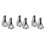 6Pièces Porte- Métalliques Argentées Usage Multiple 8