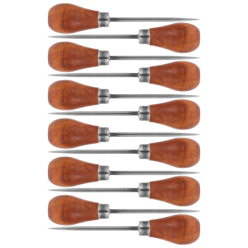 24Pièces Awl Couture En Bois Pour Marron 2