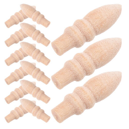 80Pièces Poignées Mini Bois Khaki Pour Remplacement Meubles Miniatures 2