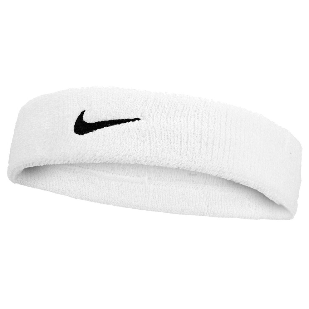 Nike (One Size, White/Black) Classic Swoosh Headband