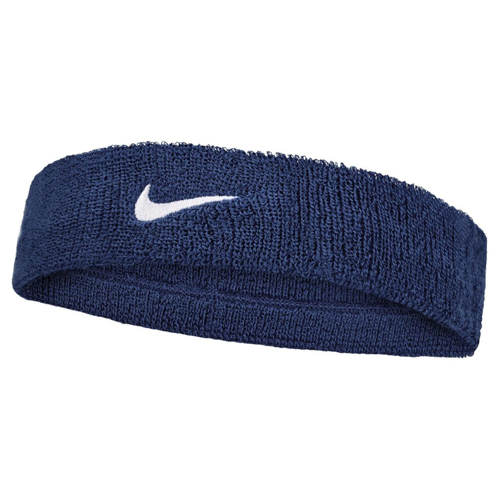 Nike (One Size, Navy/White) Classic Swoosh Headband White