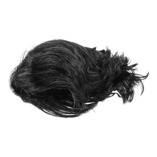 2St Synthetische Pruik Krullend Zwart Feest 1