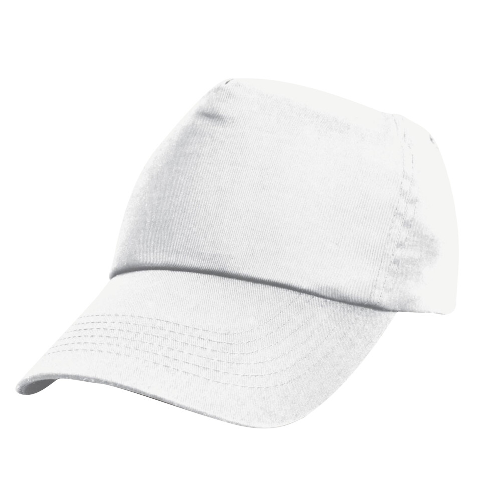 Result (One Size, White) Unisex Childrens/Kids Plain Basebll Cap (Pack Of 2)