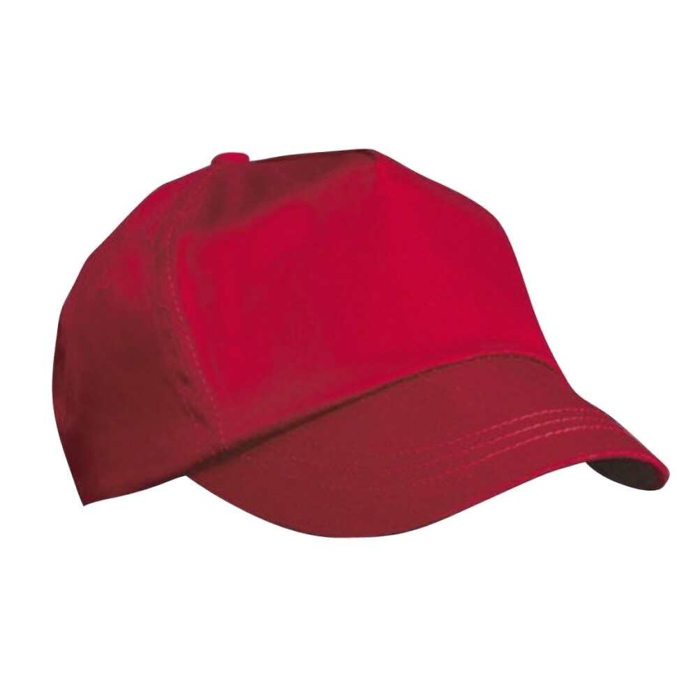 Result (One Size, Red) Unisex Childrens/Kids Plain Basebll Cap (Pack Of 2)