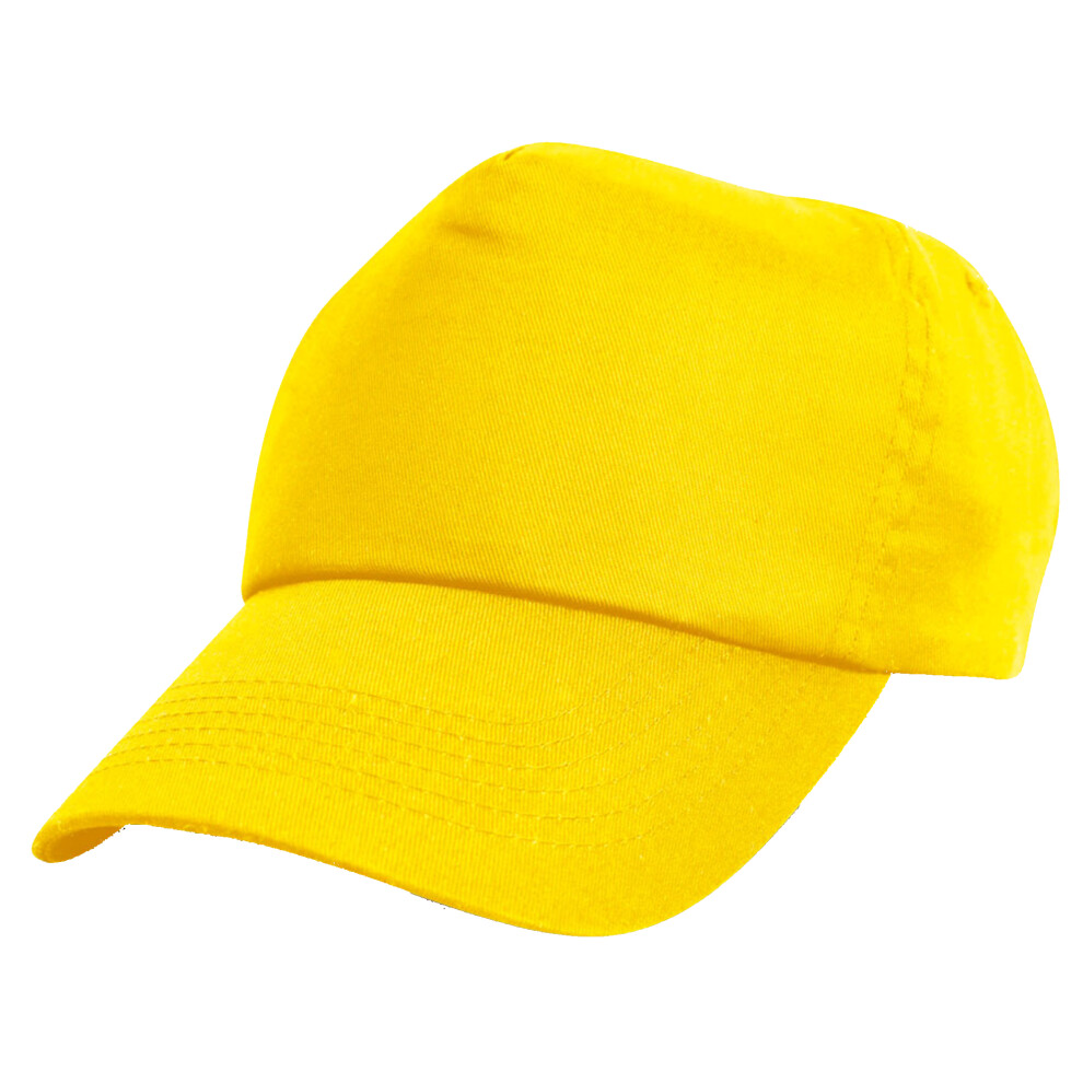 Result (One Size, Yellow) Unisex Childrens/Kids Plain Basebll Cap (Pack Of 2)