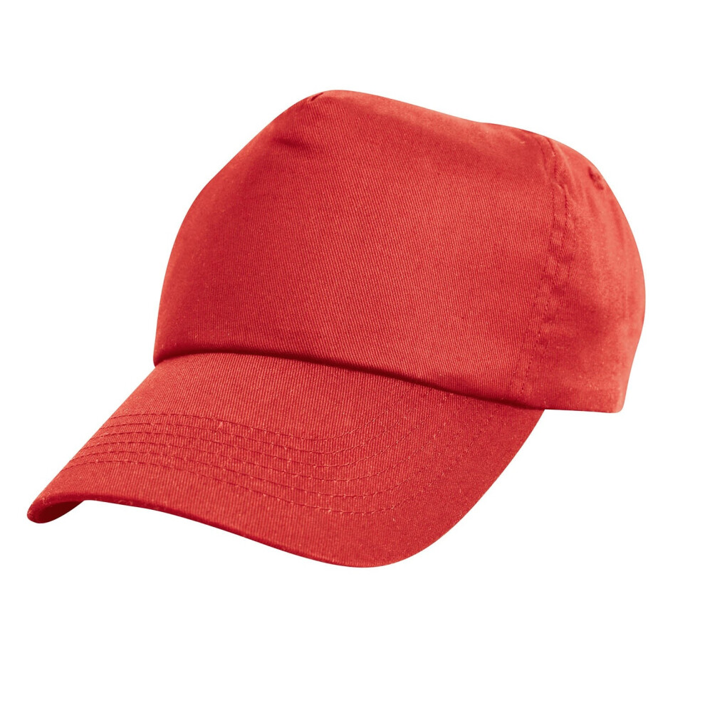 Result (One Size, Red) Unisex Childrens/Kids Plain Basebll Cap