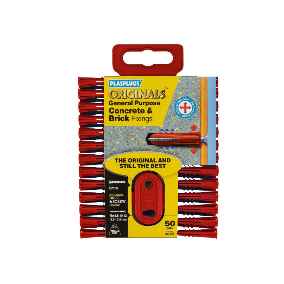 Plasplugs General-Purpose Concrete & Brick Fixings 5063750521534