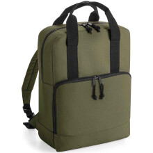 (One Size, Military Green) Bagbase Cooler Recycled Backpack