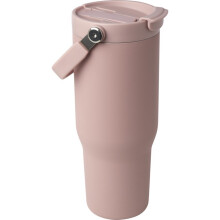 (One Size, Dusty Pink) Bronx Dual Function Lid Recycled Stainless Steel Insulated 900ml Tumbler