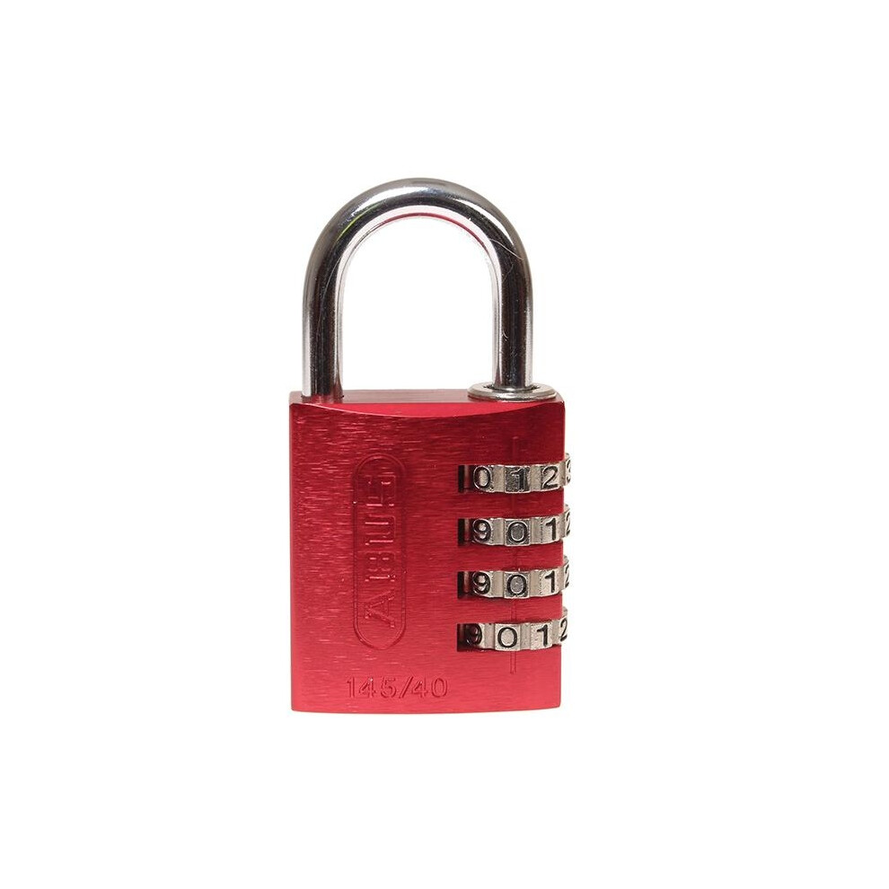 Abus Mechanical 145 Series Aluminium Combination Padlock - Red - Image 3