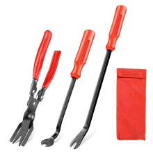 Panel Clip Removal Pliers 3-Piece Set, Comprehensive Car Trim Rivet Removal Tool Kit with Storage Bag
