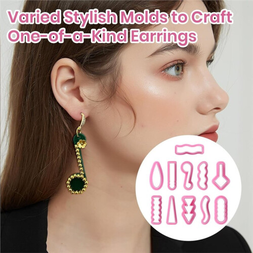 Long Dangle Shape Clay Earring Cutters Set - 129 Pcs Polymer Clay Cutter Tools for Beginners and Professionals 2