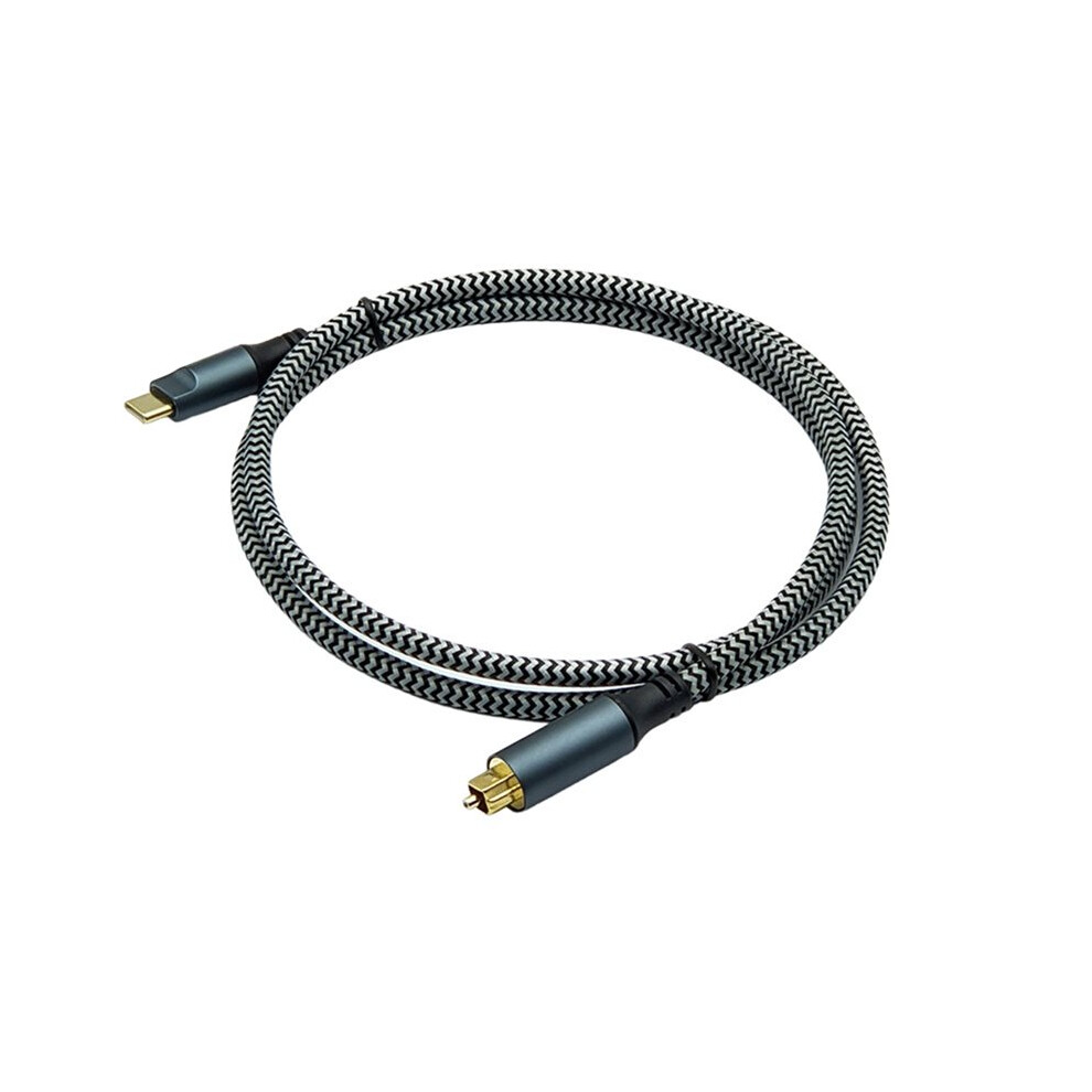 Braided Usb-C To Optical Audio Cable Usb C Optical Cable With Plated Connector For Soundbar,Speakers And Home Theater Gold 6034231091531