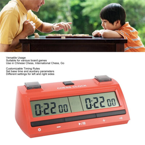 Chess Clock Timer Professional Large Screen Portable Tournament Digital Chess Clock Game Timer