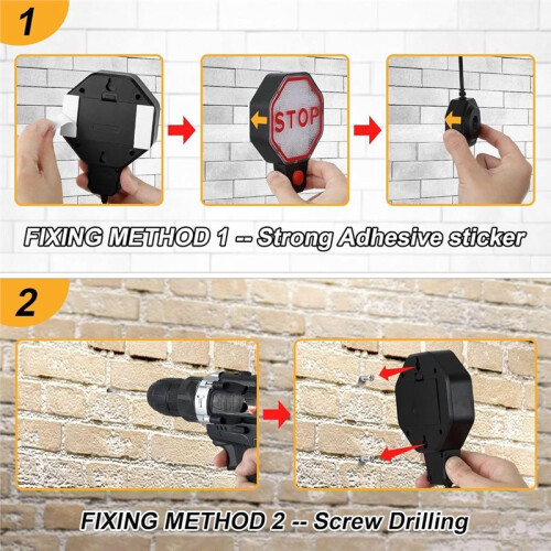 Adjustable Garage Parking Sensor Aid with LED Indicators, Parking Assist Sensor with Dual Power Options EU Plug 2
