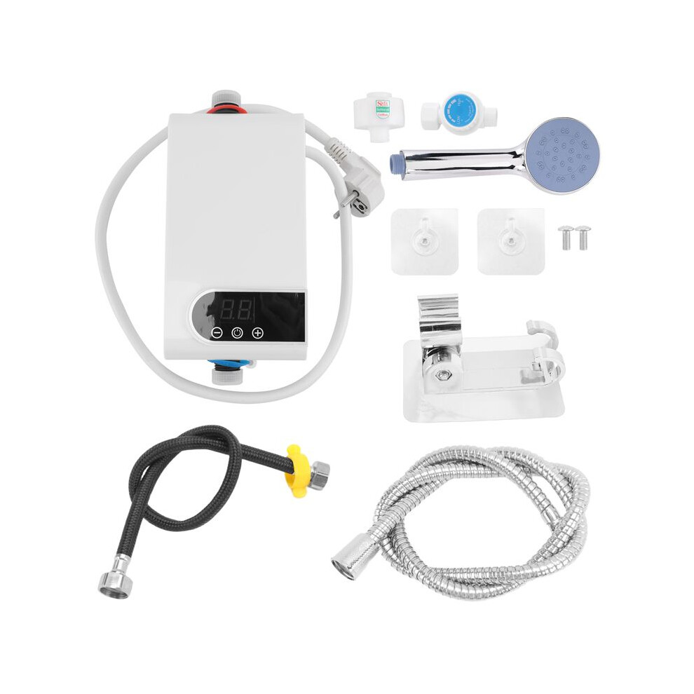 4500W Newest Water Heater Instant Water Heater Tankless Instantaneous Faucet Tap Hot Water Crane Led Digital Eu Plug 6031029010415