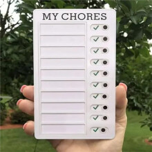 4pcs Chore Chart,12 X 20 Portable Board Plastic Memo Boards with 30 Replaceable Blank Paper for Home Office