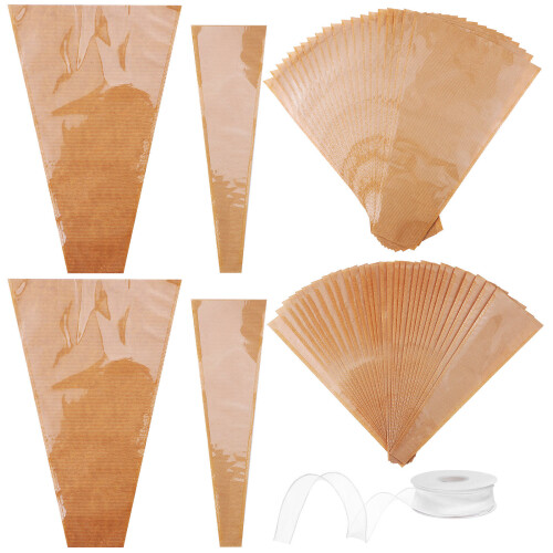 4Sets Verpackungstaschen Aus Kraftpapier Mit Und Band
