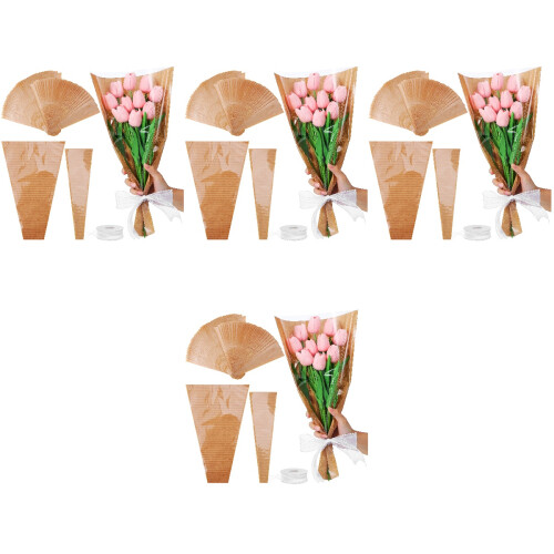 4Sets Verpackungstaschen Aus Kraftpapier Mit Und Band 2
