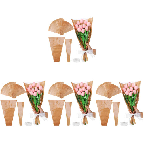 4Sets Verpackungstaschen Aus Kraftpapier Mit Und Band 1