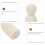 30Pièces Petites Figurines En Bois Brut Pour 8