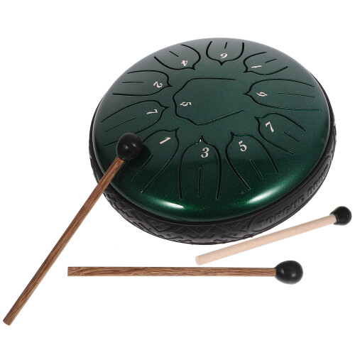 2Sets Pocket Trommel Stahl Bunt Percussion Instrument 2