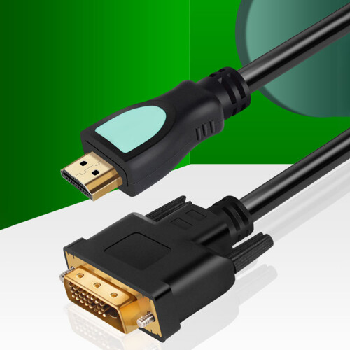 Zu Dvi Kabel Schwarz Für Computer Mit 24K Goldsteckern 2