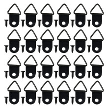 200Pcs Black Iron Picture Hanging Hardware Triangle Rings for Frames