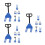 6Sets Mini Baustellen Spielzeug Gabelstapler Plattformwagen Blau 4