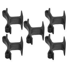 10Stk Fingergeführter PVC Pfeifenhalter Schwarz Für Sport & Outdoor