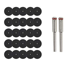 25Pcs 32mm Grinding Wheel with Mandrels for Rotary Tools Resin Cutting Disc Circular Saw Blade Rotary Cut Off Wheel