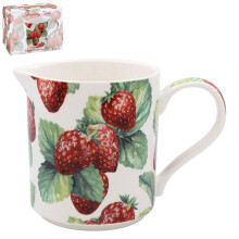 Ceramic Jug Fine China Decorative Vase Strawberry Field Fruit Summer Design